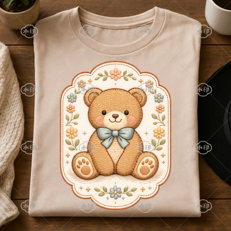 cute cottagecore teddy bear png 5