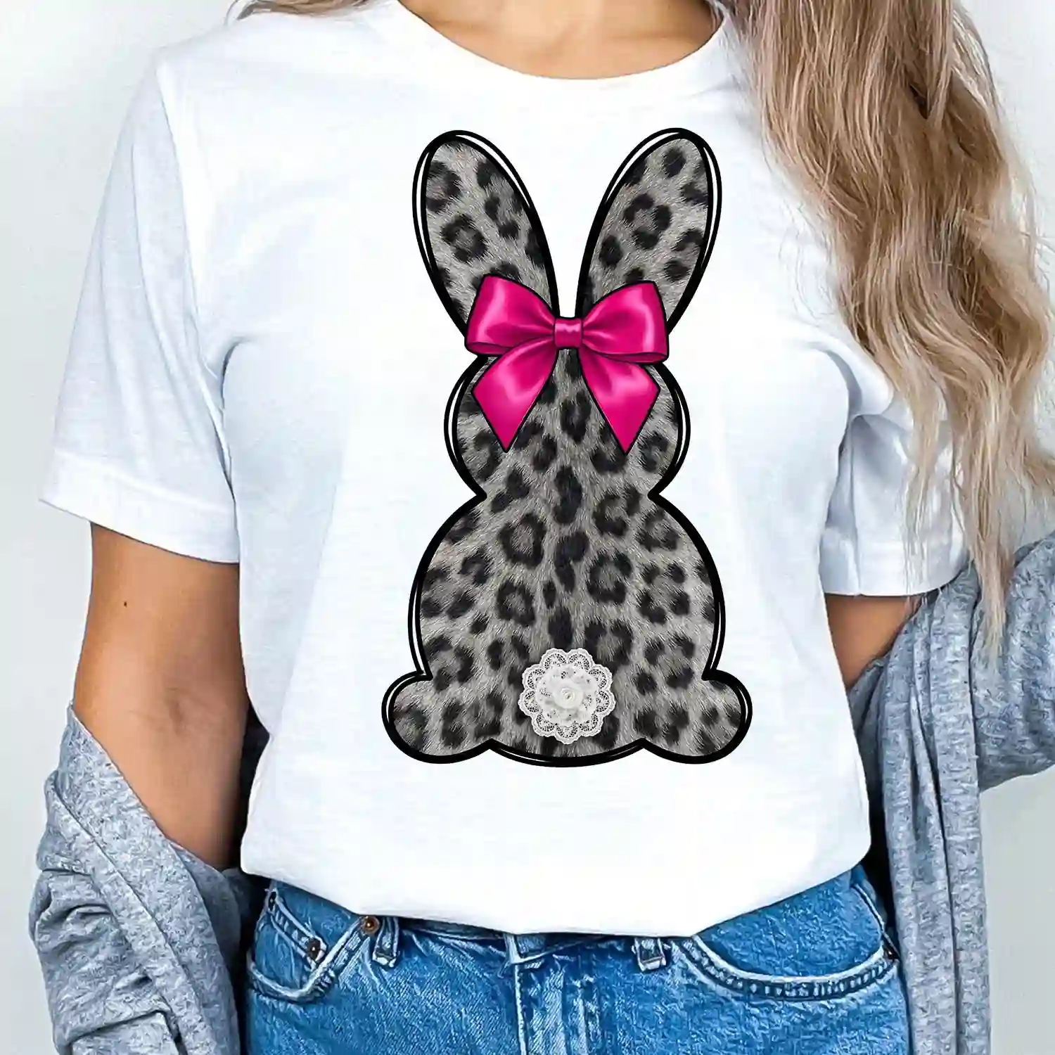 Pink Bow Bunny PNG