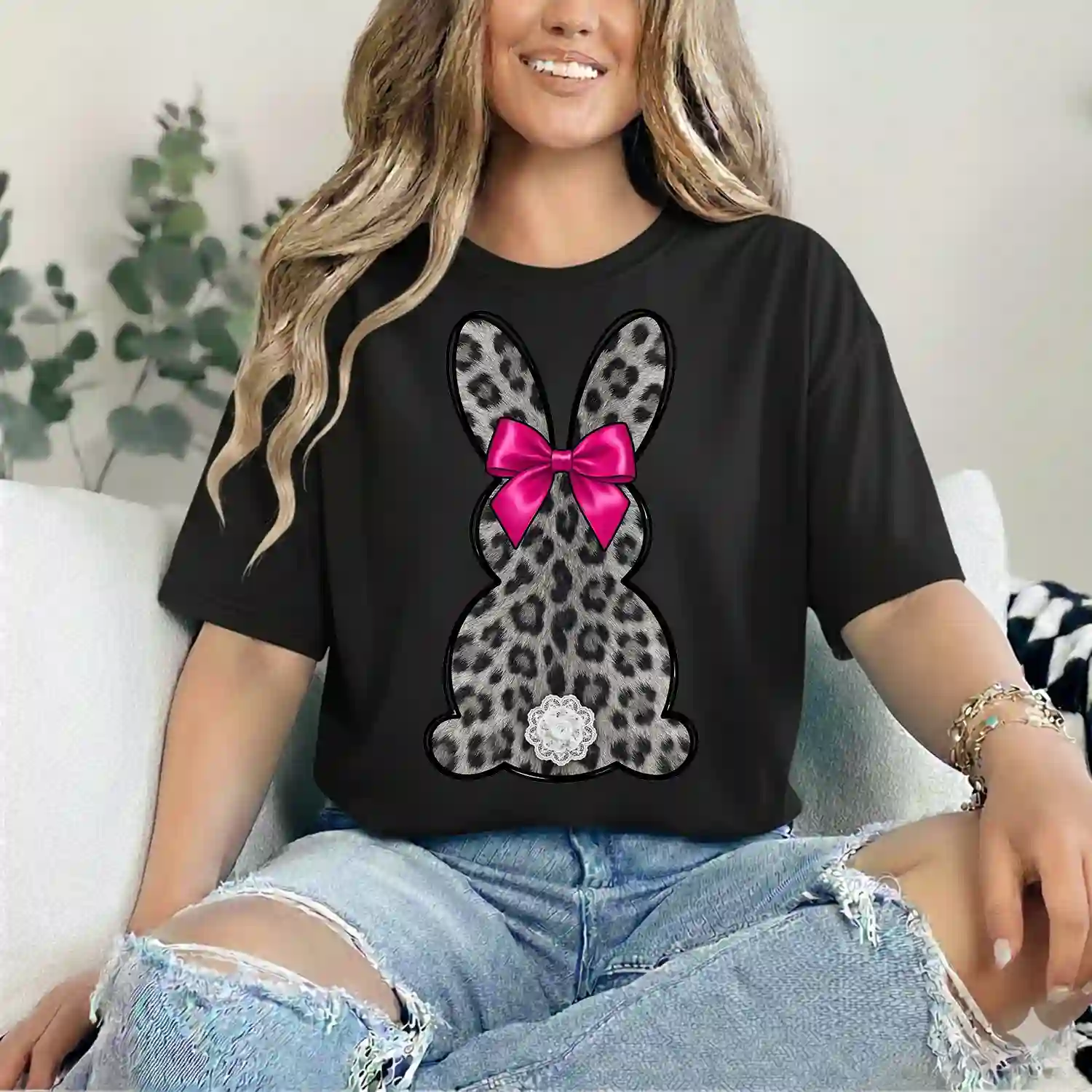 Pink Bow Bunny PNG - Image 2