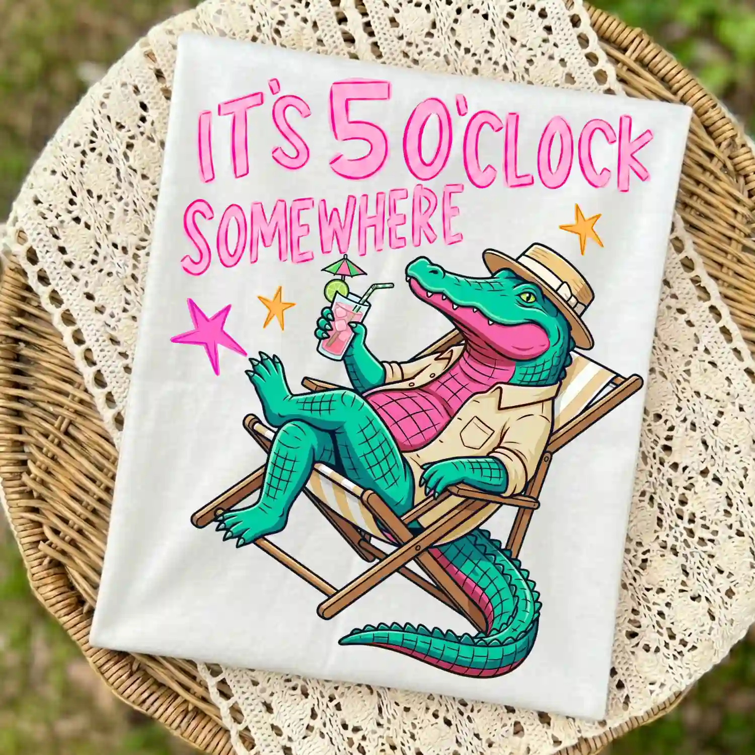 It’s 5 O’Clock Somewhere Gator PNG - Image 3